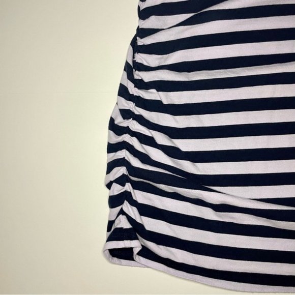 Liz Lange Maternity Blue Striped Short Sleeve Top | Size XXL - Picture 3 of 7